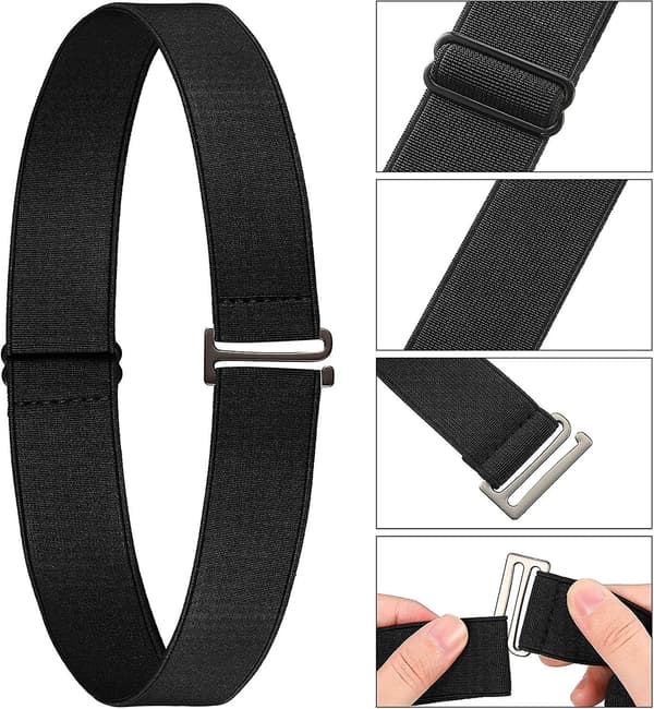3 st elastiska bälten för kvinnor, elastiskt midjebälte, osynligt, utan spänne, justerbart stretchbälte, fritt spänne för jeans, byxor, klänningar, kjolar