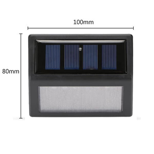 2-pak udendørs solcellelamper, 6 LED solcellehavelamper til bagdørstrin, sikkerhedslys warm light