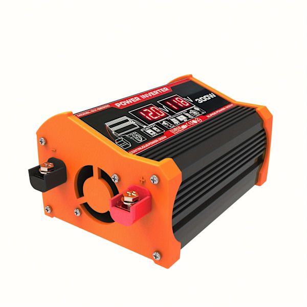 300W Strømomformer DC 12V til AC 110V Bilomformer med 2USB-interface, Biladaptere, Billader, med Digital Display