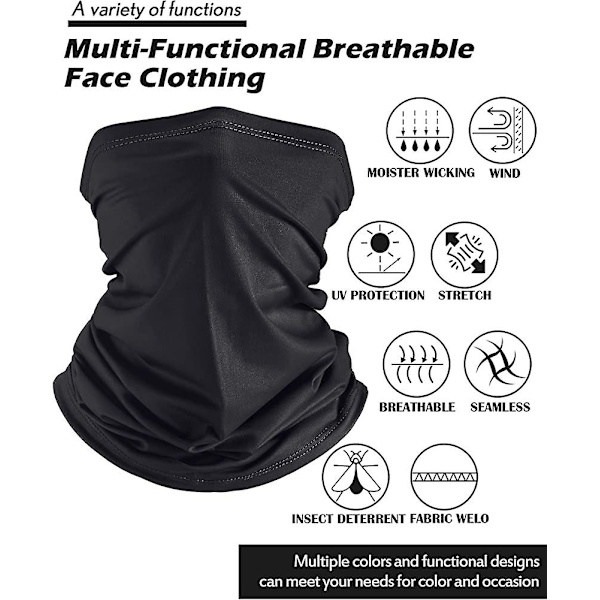 4-delad ansiktsmask Bandana Andningsbar Nackvärmare Elastisk Ansiktsmask Scarf Uv Prote Acsergery Present