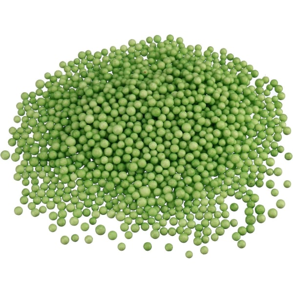 2 förpackningar 0,1-tums skumpärlor boll polystyren runda skumbollar gröna för pysselhantverk, konst, festdekoration
