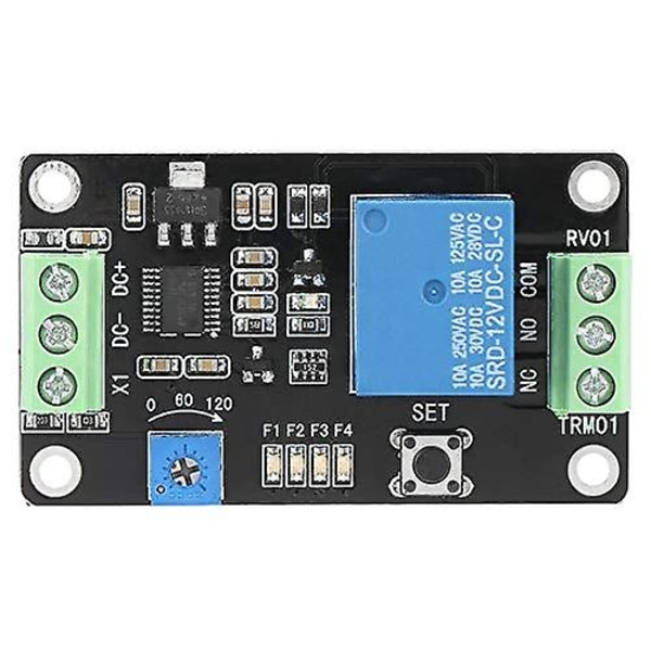 Timer Relæ 5v 12v 24v Justerbart Timer Forsinkelses Relæ Modul Selvlåsende Trigger Forsinkelses Kontroller Forsinkelse Til Frakoblings Modul (dc12v)