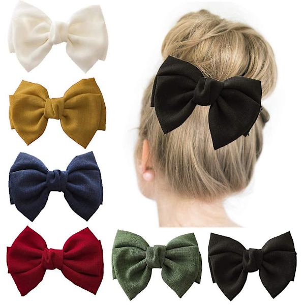 6 stk Store Hårbånd for Kvinner og Jenter - Elegante Hårklipp Hårtilbehør til Bryllup, Fest og Gaver (6 stk)