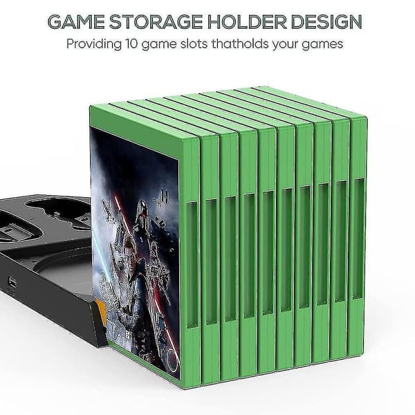 Vertikalt Kølestativ til Xbox Series X Controller Konsol Ladestation Dock