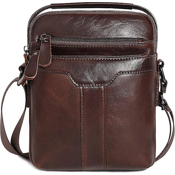 Herr Läder Axelväska Resa Crossbody Casual Vintage Väska Slungväska  Acsergery Present