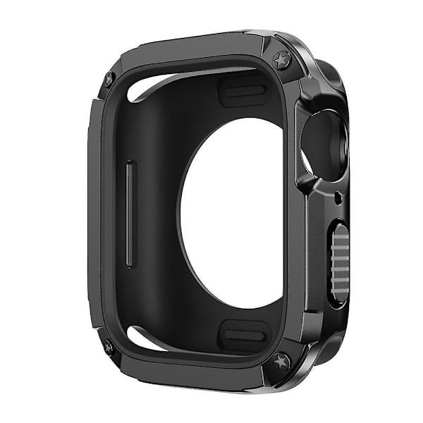 Fodral för Apple Watch Series 6 5 4 SE SE (2022) 44mm/8 7 45mm Watch Case TPU+PC Anti-drop Cover Black