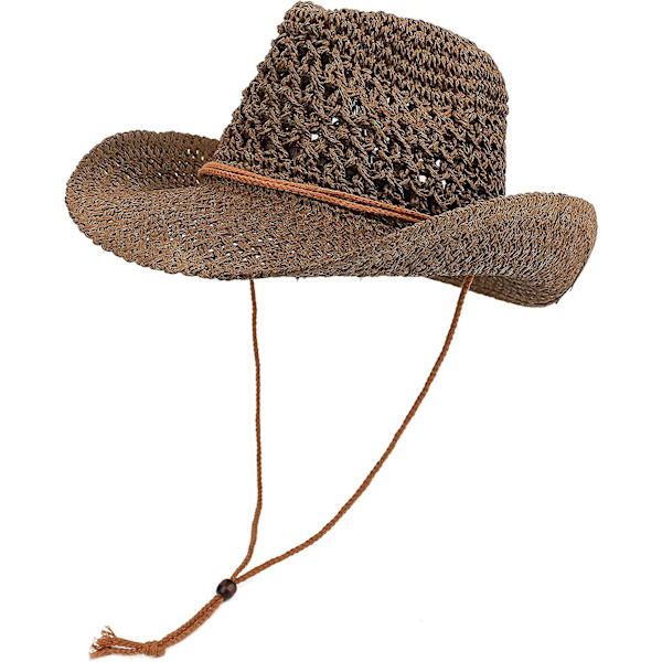 Vuxen Sol Halm Western Cowboyhatt Style 1