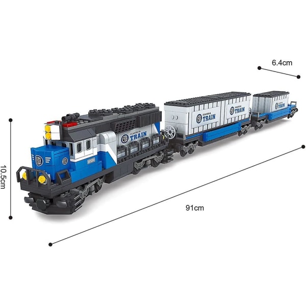 Technic tåglokomotiv set, Moc tåg lokomotiv modell med tåg spår scen, 1008 st DIY Montering byggstenar tåg set