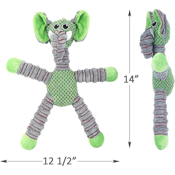 14-tums Squeaky Plysch Hundeleksaker, Fyllda Djur Plysch Tuggleksaker med Kvitter - Hållbara Hund Tuggleksaker för Valp Små Mellanstora Hundar Minskar Tråkighet