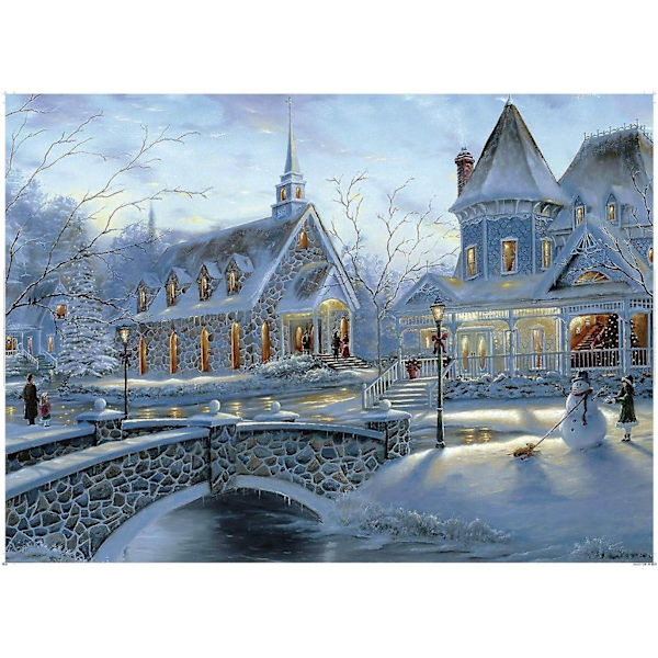 1000 Brikker Landskaps Puslespill - Papp Puslespill - Avslappende Puslespill Spill - Romantisk By Puslespill (70x50cm / 27.5x19.7in) For Barn Og Voksne Gaver