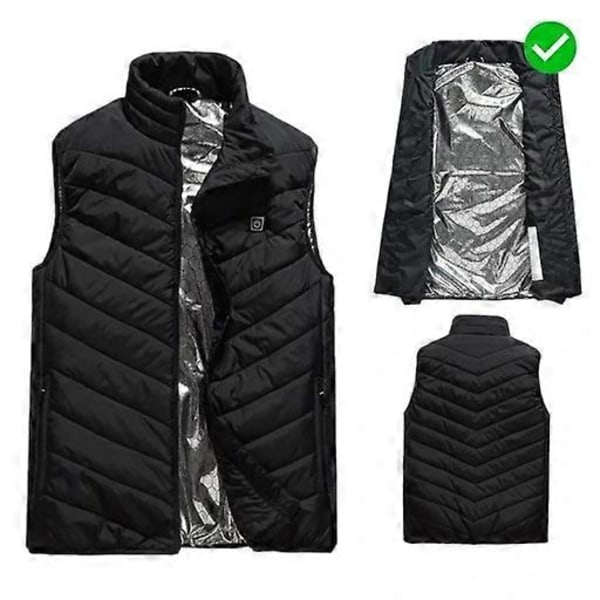 Uppvärmd Väst Fleece Uppvärmd Väst för Män Kvinnor med 3 Justerbara Temperaturer 13 Uppvärmningszoner Elektrisk Uppvärmd Jacka Uppvärmd Väst M