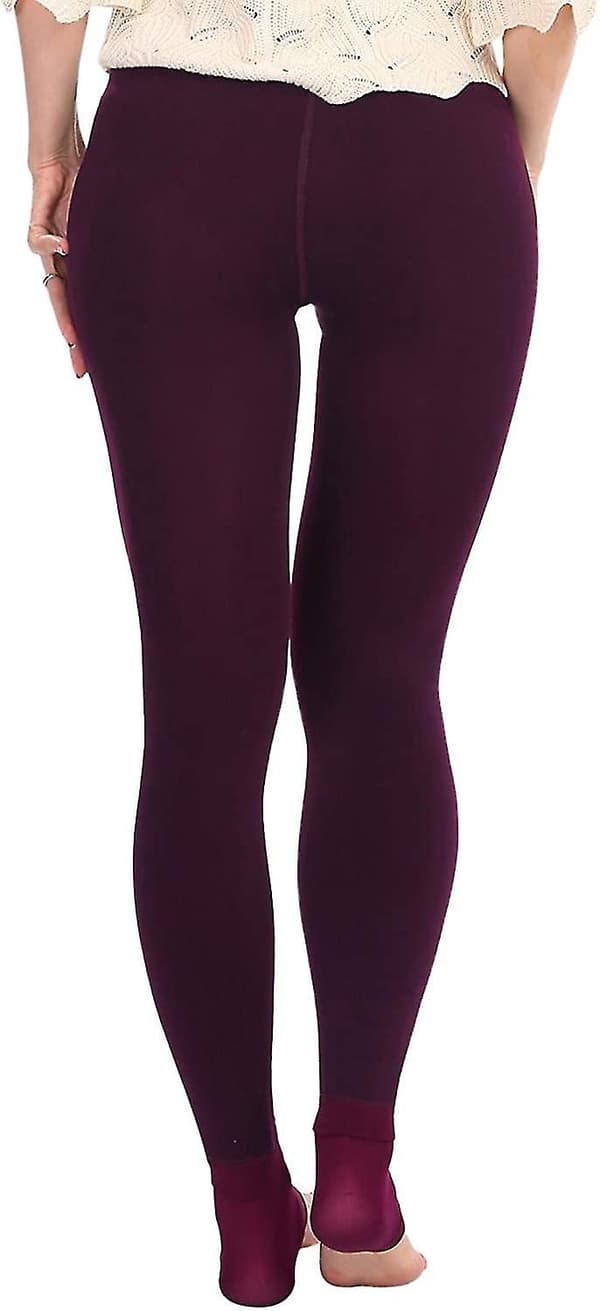 Fleeceforede Vintervarme Leggings til Kvinder Tykke Termiske Fløjlsstrømpebukser S-l