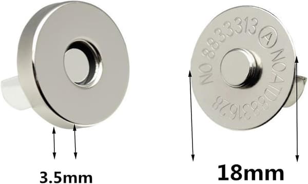 25-pakning Magnetiske Trykknapper - Veske- og Lommelåser