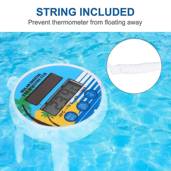Simtermometer för pool, flytande pooltermometer, digital vattentemperaturmätare för badtunna, damm, badkar, spa White