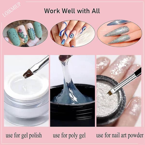 Nagelkonstpenslar, för nagelkonst och detaljerad ansiktsmålning Style 3