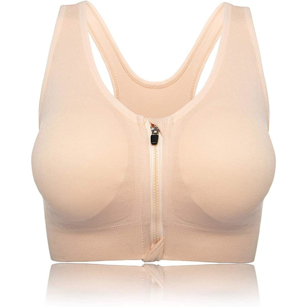 2 kpl Vetoketjullinen Urheiluliivi Leikkauksen Jälkeinen Liivi Joogaliivi Treenaus Fitness Aktiivivaatteet Pehmustetut Liivit Naisille khaki XL