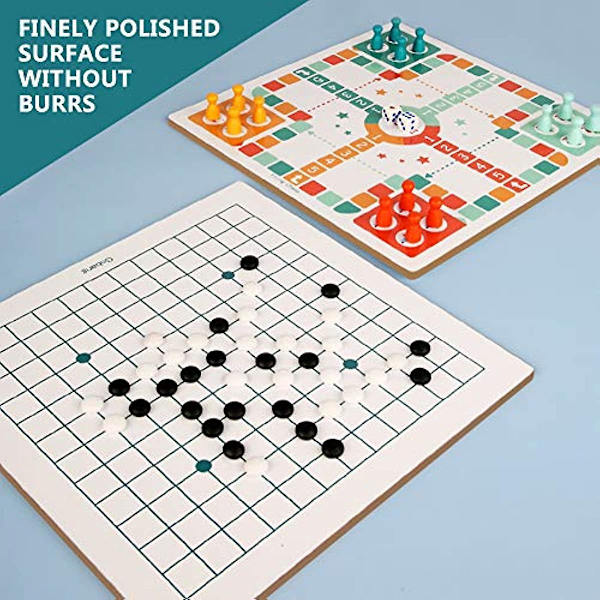 Ritoeasysports Sjakkleke Flygende Sjakk Gomoku Leke Multifunksjonell Pedagogisk Barn Tre Gobang Brettspill (flygende sjakk + Gomoku) Tidlig Opplæring