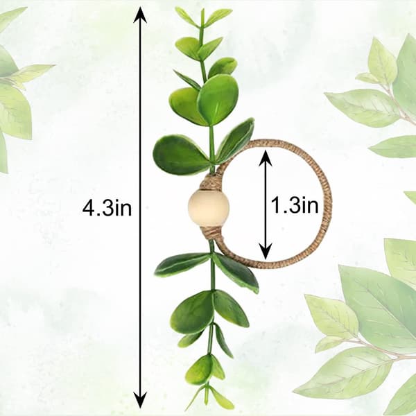 Mlurcu Servettringar Set Om Acsergery 12. Bondgård Servettringar Eucalyptus Servettringar Present