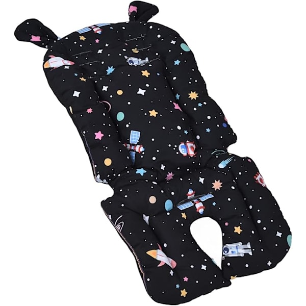 Baby Vognpute Bomullssete Pad Liner for Vogn, Baby Søvnposisjonering, Myk Baby Vogn Liner Hode- og Kroppsstøttepute Baby Vogn