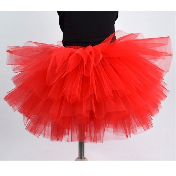 Moderigtige piger tutu super fluffy 6 lag underkjole prinsesse ballet danse tutu nederdel børn kage nederdel jule børnetøj White 5t