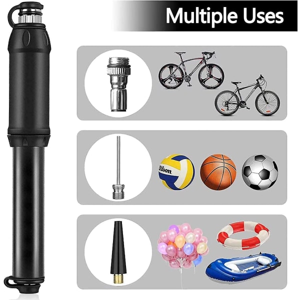 Mini-pyöräpumppu [140 Psi] Sopii Presta- ja Schrader-venttiileille, kevyt