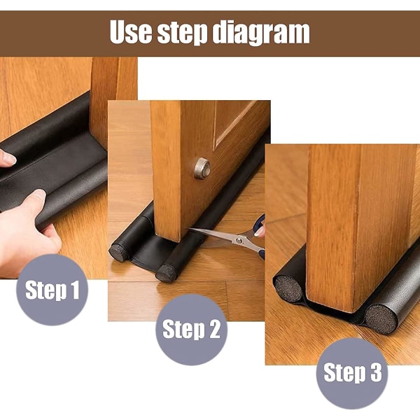 Houdao 2 st Acsergery 37 tum Dörrtätning Kudde Dörr Drag Stopper Blocker Present