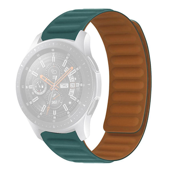 Magnetisk silikonersättningsarmband för Samsung Galaxy Watch 5 40mm/44mm /Watch 5 Pro 45mm Peacock Green