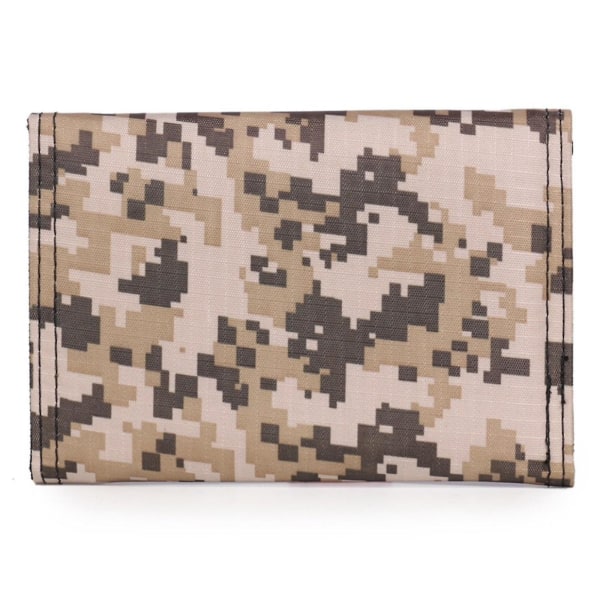 Uformell Kamuflasje Bi-fold Lommebok Kortholder Trykknapper Canvas Kort Lommebok