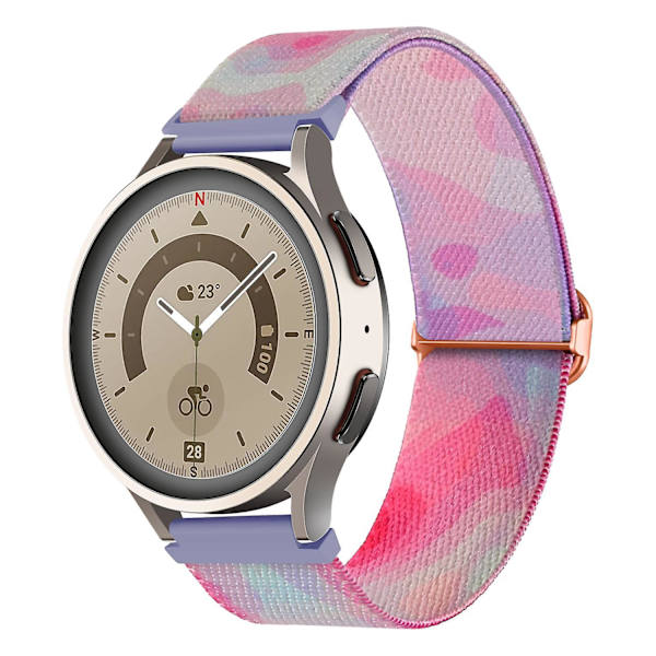 Mønstret urrem til Coros Apex Pro/Apex 46mm, 22mm nylon flettet rem udskiftning Purple Blue
