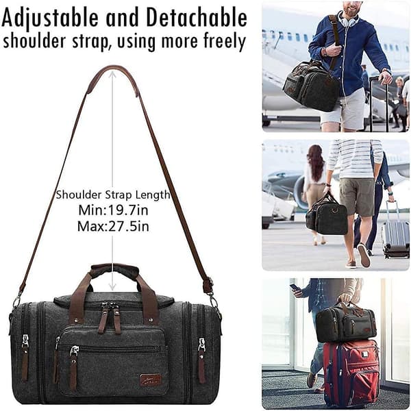 Canvas Duffel Tasker, Nye To Sidelommer Til Acsergery Forlængelser Til Acsergery Unisex Weekend Gave