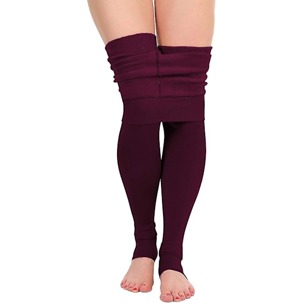 Fleeceforede Vintervarme Leggings for Kvinner Tykke Termiske Fløyelsstrømpebukser S-l