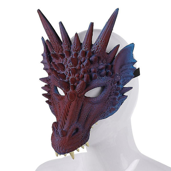 Lohikäärmenaamio Karnevaali Cosplay Naamiaisasu Halloween-asu Unisex Purple