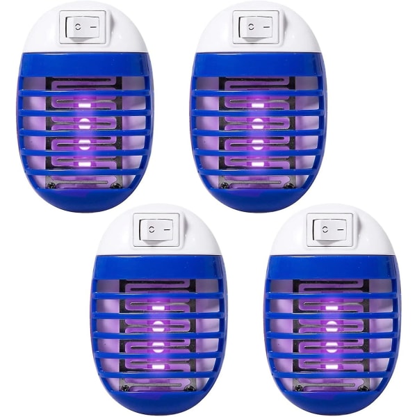 Bug Zapper inomhus, elektronisk flugfälla insektsdödare, myggdödare myggzapper med blått ljus för vardagsrum, hem, kök, sovrum, (6 P