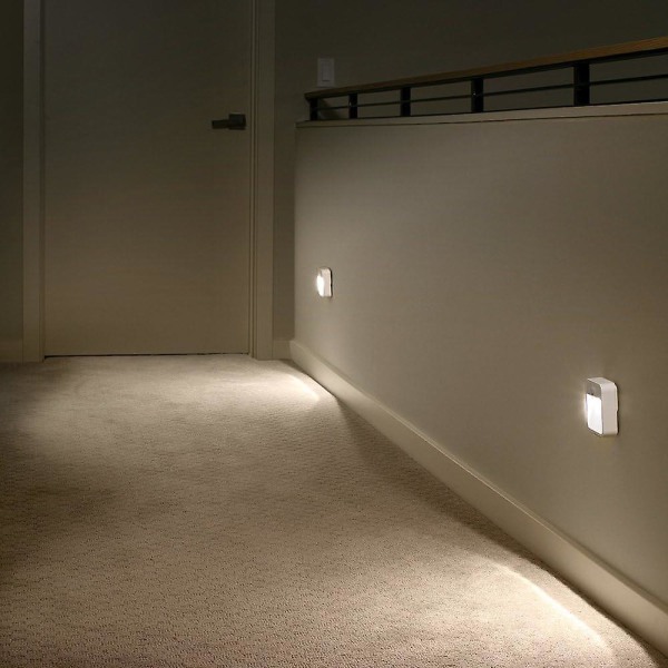 Batteridriven rörelsesensor LED-nattlampa, 3-pack, vit, 3 st