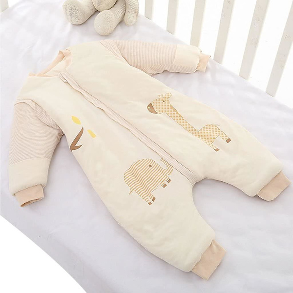 Babysovsäck Vinter Tjock Bomull Barn Anti Kick Sovsäck 3.5 Tog