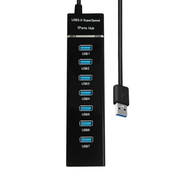 7 Porte Hub Usb 3.0 Høj Hastighed Adapter Multi Splitter Desktop Laptop Hub Stik