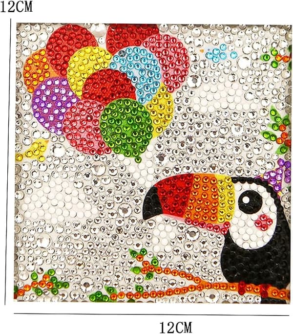 2-pack DIY Mosaikpysselset Enkla 5D Diamantmålning Set för Barn/Barn, Full Borrning Målning efter Nummer Set