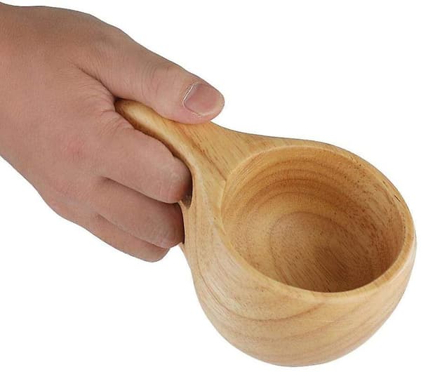 Träbärbar Resmugg/kaffemugg/drickmugg/campingmugg 200ml Handgjord 1st