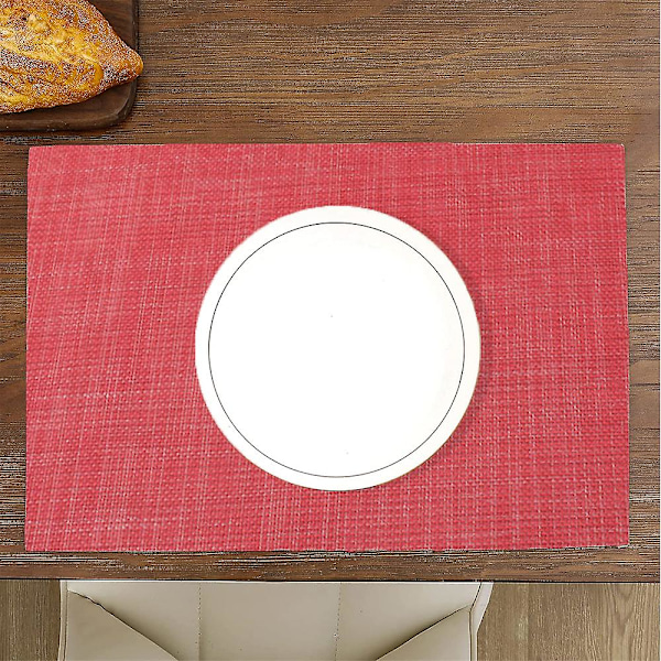 Lämmönkestävät tablettien suojukset, tahroja hylkivät, liukumattomat, pestävät PVC-pöytämatot red