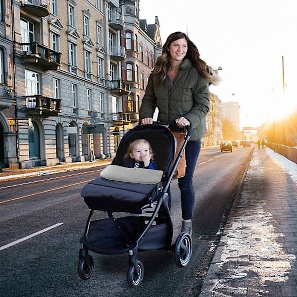Babysovpåse, universell 3 i 1 barnvagnssovsäck vattentät vindtät kall avtagbar (grå)
