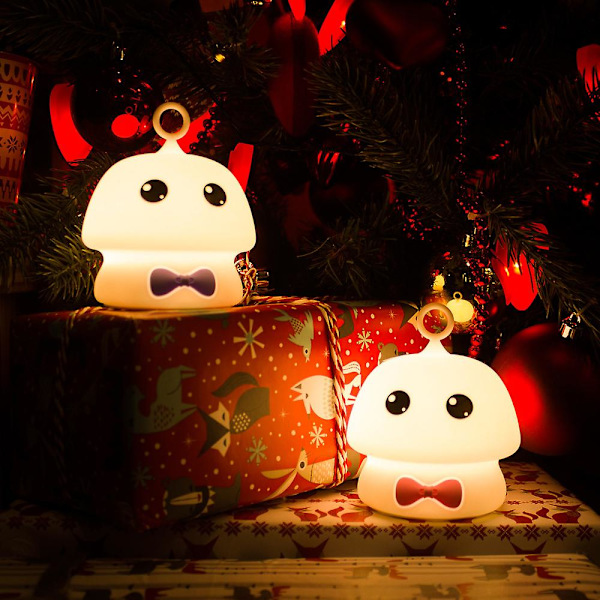 Svampnattlampa Usb Smart Kreativ Silikonbordslampa Svart Purple