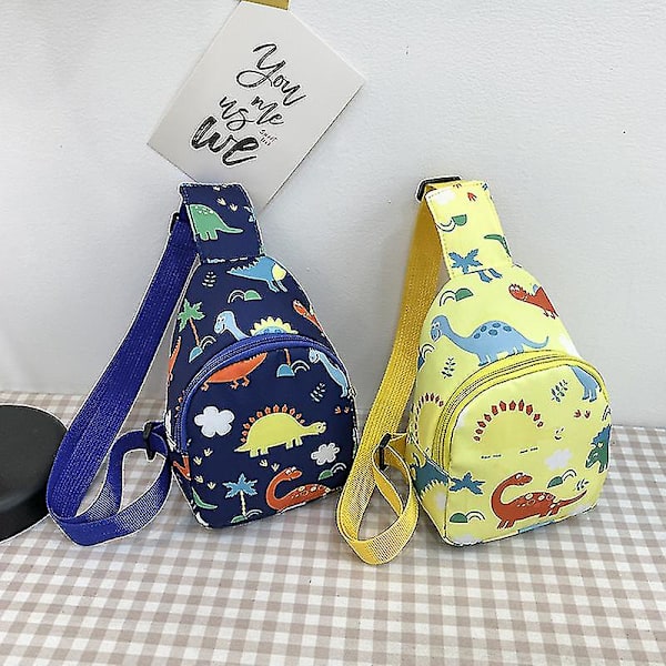 Lille Sling Taske til Børn Dinosaur Skuldertaske Bryst Crossbody Rygsæk Dagstursrygsæk Til Udendørs Brug, Rejser, Vandreture 1 stk Yellow