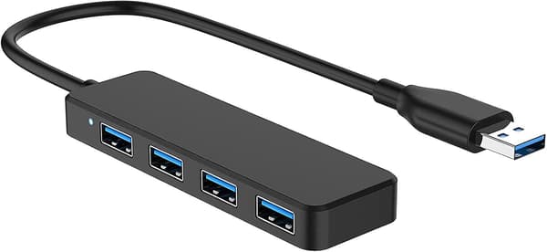 USB 3.0 Hub Multi USB 4 Port 3.0 5Gbps Bærbar Multi Data Hub Adapter med 30mm Kabel Kompatibel til Macbook/Mac Pro/Mini/iMac/Surface Pro/XPS/Notebo
