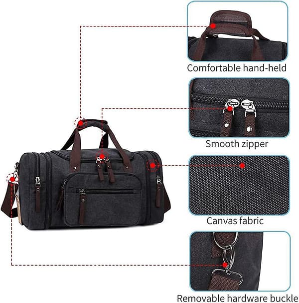 Canvas Duffel Tasker, Nye To Sidelommer Til Acsergery Forlængelser Til Acsergery Unisex Weekend Gave