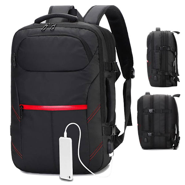 2023 Ny Vattentät Ryggsäck Expanderbar Herr Ryggsäck Stor Kapacitet Laptop Dator Ryggsäckar Man Casual Usb Laddning Resväska