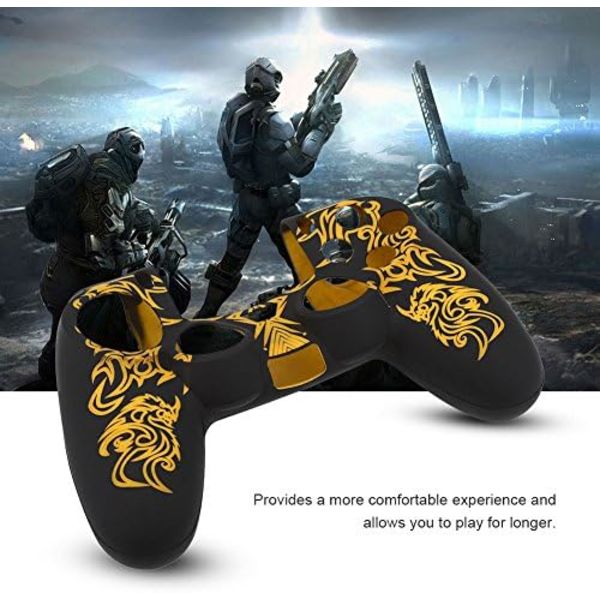 Silikone Controller Skin til PS4, Silikone Beskyttelsescover Anti-Slip Gaming Controller Case Erstatning til PS4 Gamepad Controller Skin Cover