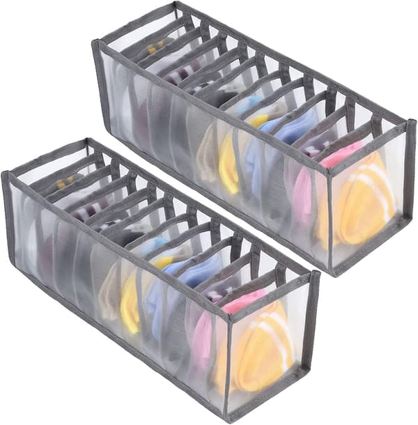 Garderobe, Sokk, Slips Organiserer (grå, 2 stk)