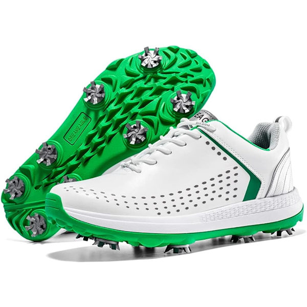 Herr Golf Tränare, Vattentäta Golfsko Utomhus Golf Sport Träningssneakers med 8 Spikar för Golfare green EU41