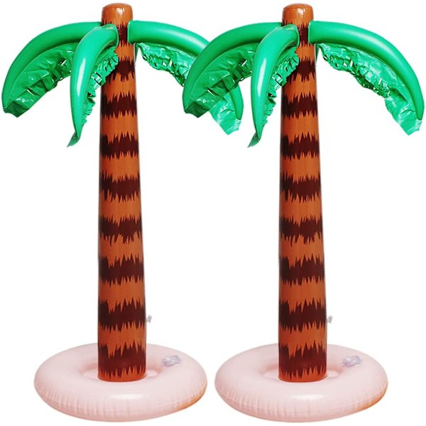 Uppblåsbar Palmtree Dekoration, 2-pack Jumbo Kokosnötspalmer Strand Bakgrund Favorit Tropisk Uppblåsbar Hawaii Sommarfest