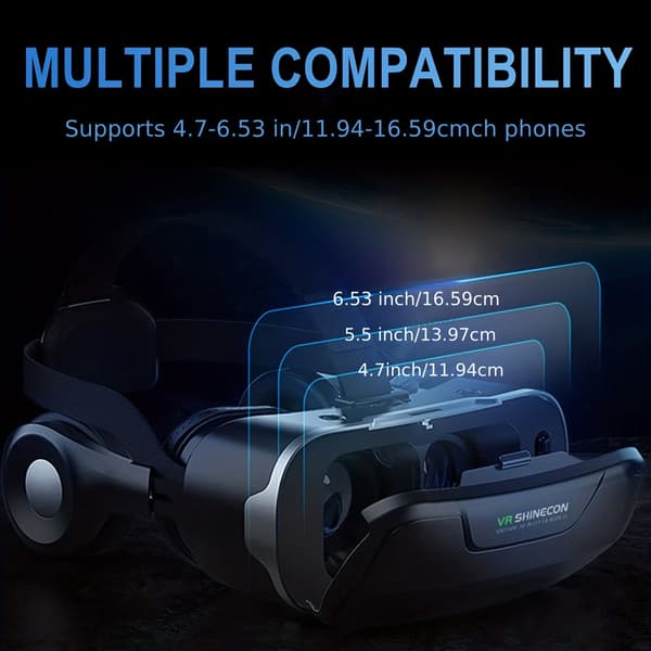 VR Headsets Kompatible med iPhone & Android - Universelle VR-briller til virtuel virkelighed til telefoner til børn og voksne